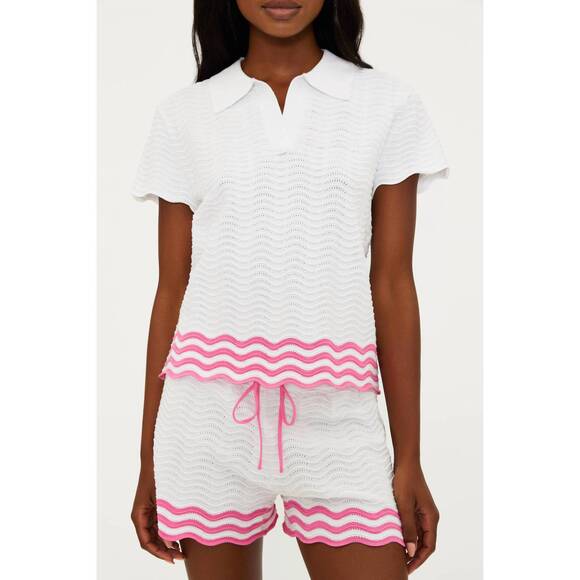 NEW BEACH RIOT strawberry wave set in white - Picture 2 of 5